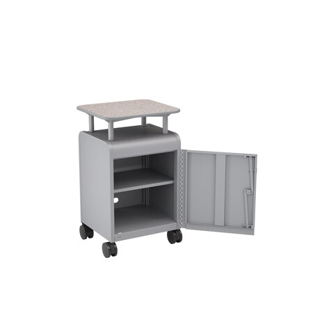 Smith Trades Industrial Storage Cabinet, 37 in H, 21 in W, Platinum, (1) Adj. + (1) Fixed/Base Shelves 121100000PPGNBPP